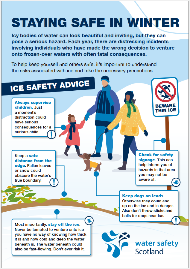 Ice Safety  Water Safety Scotland, advice, do's and donts